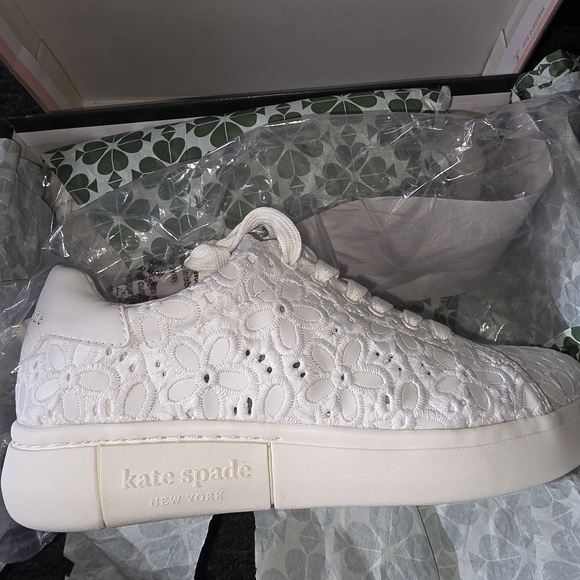 Kate Spade White Lace Sneakers - Picture 4 of 8